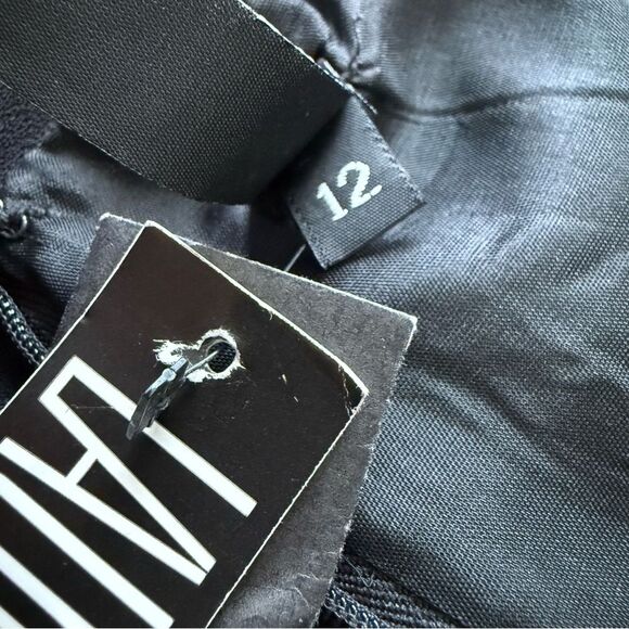 LAUNDRY BY SHELLI SEGAL NWT Black Halter Dress Cocktail Size 12 - Picture 7 of 8